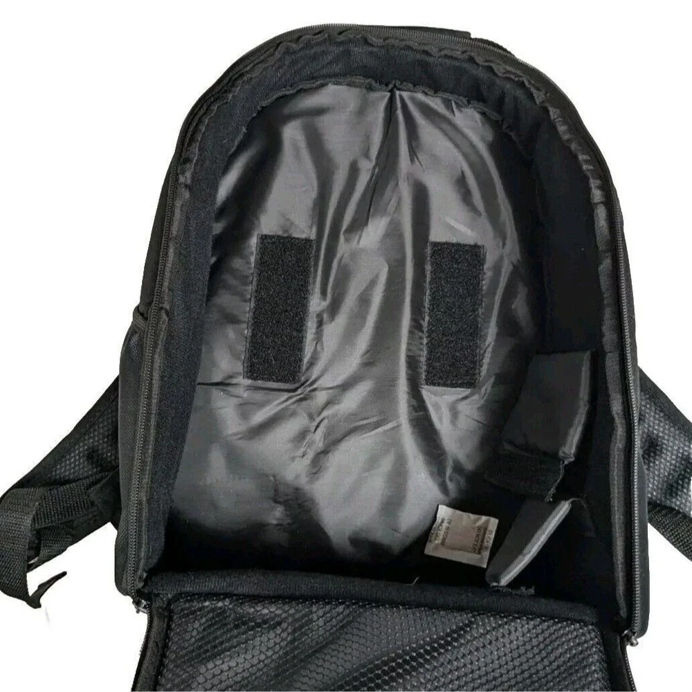 Ultimax Camera DSLR Padded Backpack / Bag Pockets Hoop N Loop Black